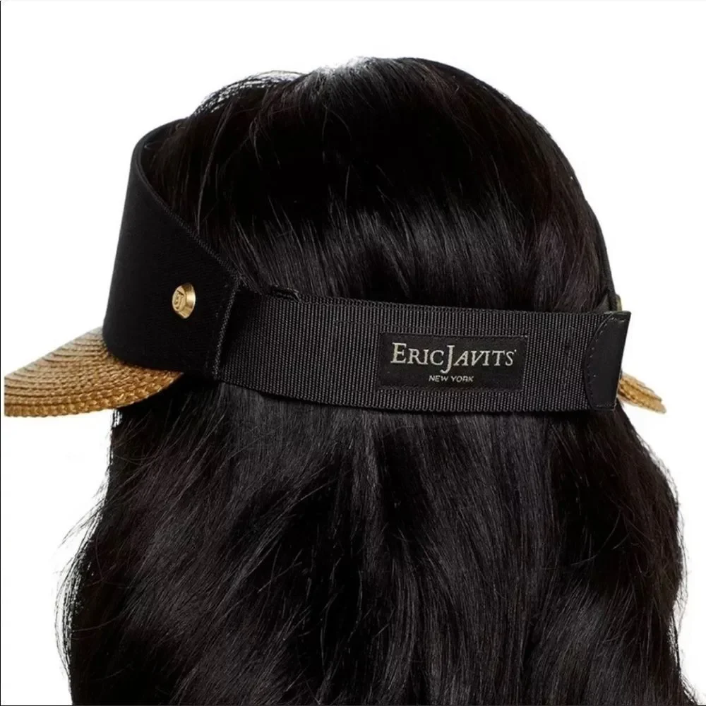 Eric Javits Champ Visor (Natural/Black) - Picture 3 of 9